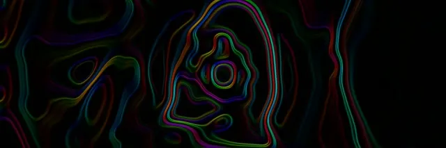 Neon Tunnel Swirling Topographic Lines VJ Loop 3:1 Triple Wide 60fps Screensaver