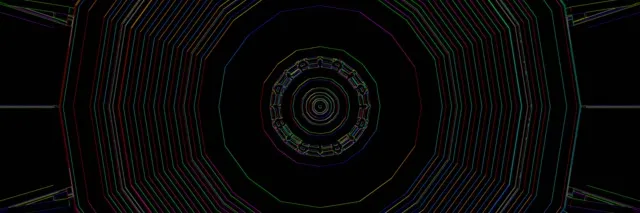 네온 터널 나선 소용돌이 VJ Loop 3:1 트리플 와이드 60fps 화면보호기