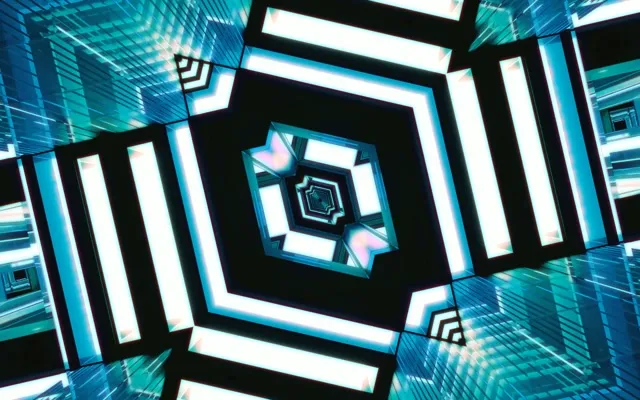 Neon Tunnel Spiral Diamond Vj Loop 60fps 16:10 Macbook Screensaver