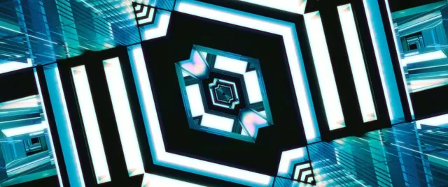 Neon Tunnel Spiral Diamond Vortex VJ Loop 2.39:1 Cinemascope 60fps Screensaver