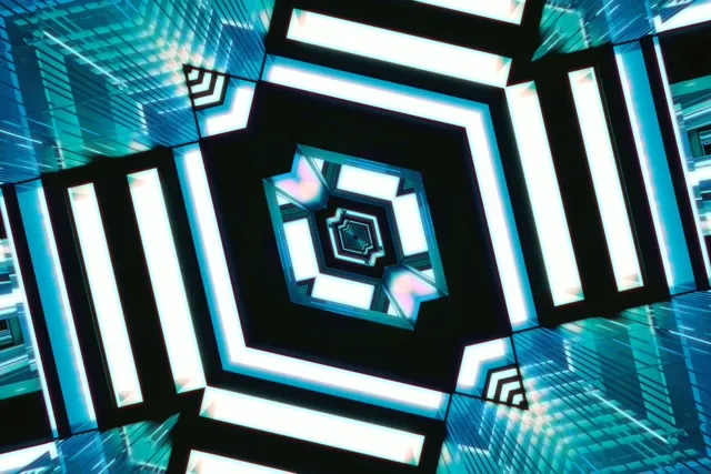 Tunnel Neon Caleidoscopio VJLoops 3:2 Surface 60fps Screensaver