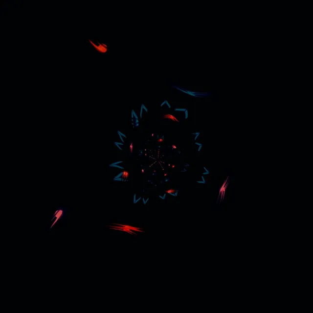 Túnel de Neó Vòrtex Caleidoscopi VJ Loop 1:1 Quadrat 60fps Estalviapantalles