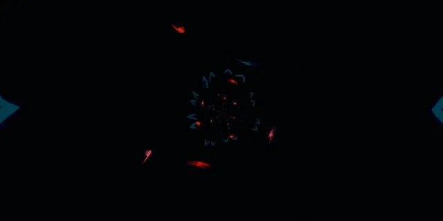 Neon Tunnel Floral Kaleidoscope Vj Loop 2:1 Univisium 60fps Προστάσιας Οθόνης