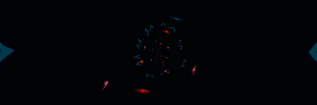 Neon Tunnel Kaleidoscope Bloom VJ Loop 3:1 สามเท่ากว้าง 60fps ตัวรักษาหน้าจอ