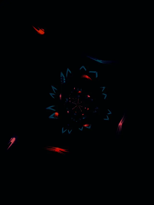 Neon Tunel Tamni Kaleidoskop Vrtlog VJ Loop 3:4 iPad Portrait 60fps Screensaver