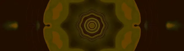 32:9 Ultrawide Neon Tunnel VJ Loop - Gold Kaleidoscope 60fps Screensaver