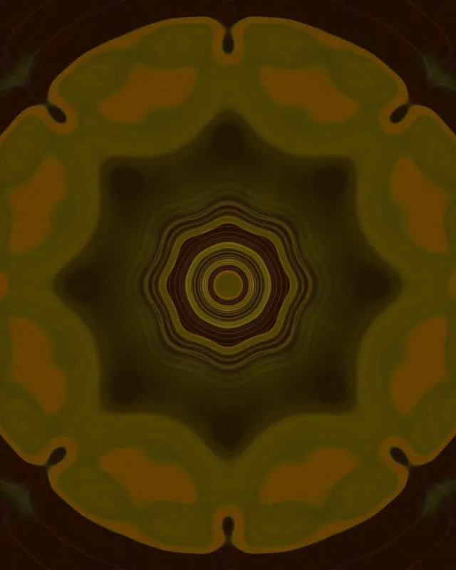 Neon Tunnel Golden Mandala Vortex 4:5 Instagram 60fps Screensaver