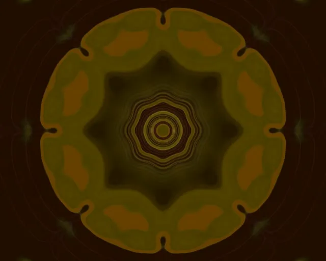 5:4 Industrial Neon Tunnel VJ Loop 60fps Golden Mandala Screensaver