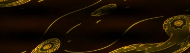 Golden Swirling Neon Tunnel VJ Loop 32:9 Ultrawide 60fps Screensaver