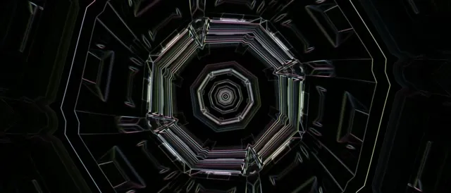 Neon Tunnel Hexagon Vortex VJ Loop 21:9 Ultrawide 60fps Screensaver