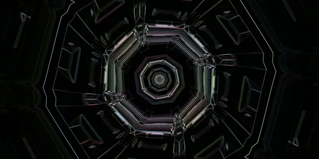Neon Tunnel Hexagon Vortex Loop 2:1 Univisium 60fps Screensaver