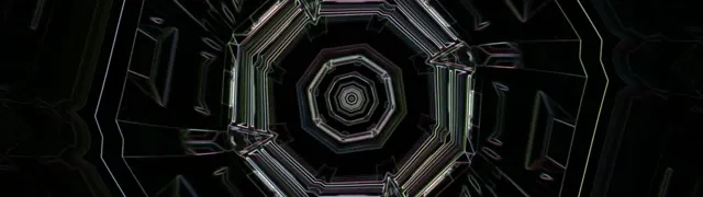 32:9 Ultrawide Neon Tunnel Octagon Vortex 60fps Screensaver VJ Loop