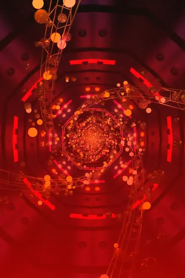 Túnel Neón Octógono Vórtice 2:3 Retrato 60fps Protector de Pantalla VJ Loop