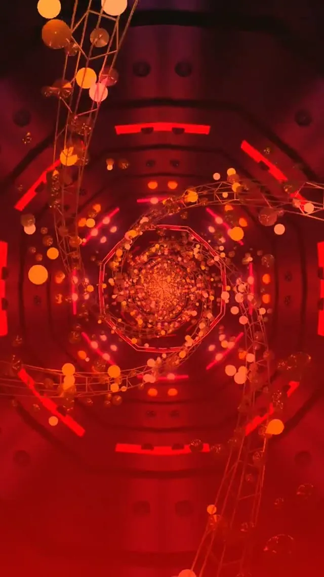 Neon Tunel Oktagon Vrtlog 60fps 9:16 Reels Čuvar Ekrana Vj Loop