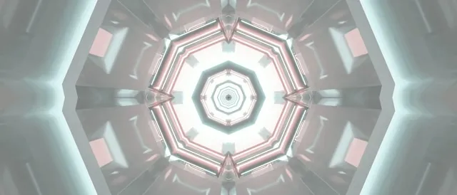 Neon Tunnel Octagon Vortex VJ Loop 21:9 Ultrawide 60fps Screensaver