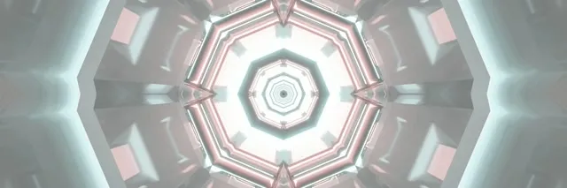 Đường Hầm Neon Lục Giác Vortex VJLoops 3:1 Triple Wide 60fps Screensaver