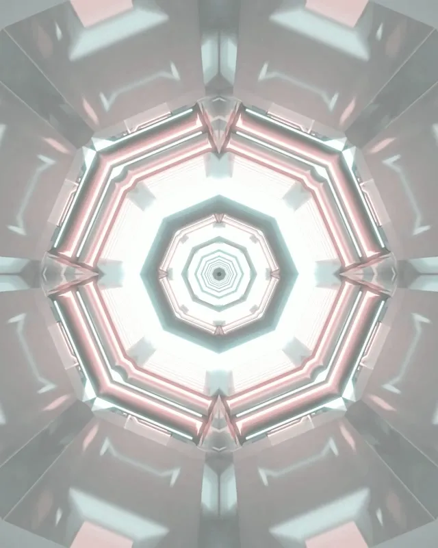 Túnel Neón Octágono Vórtice VJ Loop 4:5 Instagram 60fps Salvapantallas