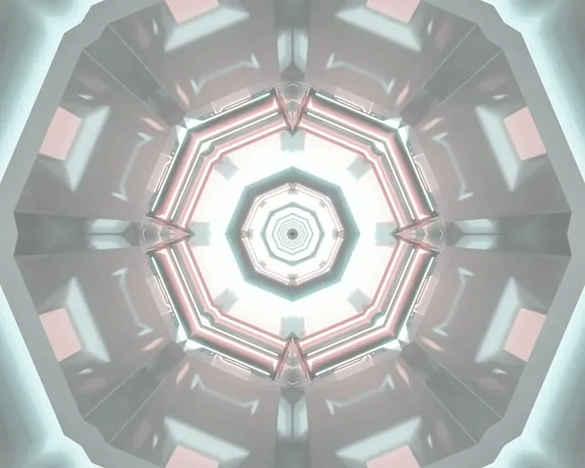 מגן מסך מנהרת ניאון מתומן מערבולת VJ Loop 5:4 תעשייתי 60fps