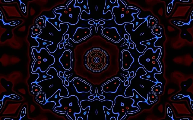 Neon Tunnel Kaleidoscope Bloom Vj Loop 16:10 Macbook 60fps Screensaver