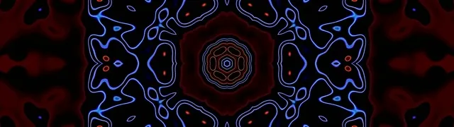 Neon Tunnel Kaleidoskop Blomstring 32:9 Ultrawide 60fps Pauseskærm VJ Loop