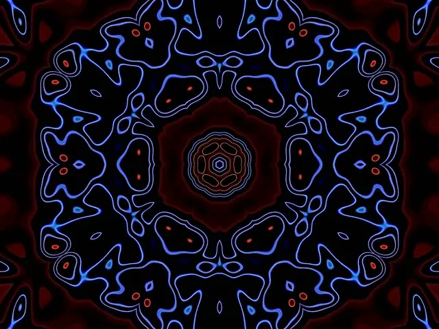 Neon Tunnel Kaleidoscope Bloom 60fps 4:3 Classic Screensaver VJ Loop