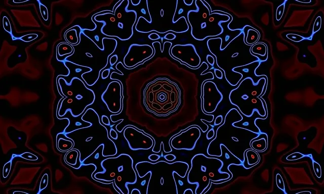 Neon Tunnel Kaleidoskop VJ Loop 5:3 Bred 60fps Pauseskærm