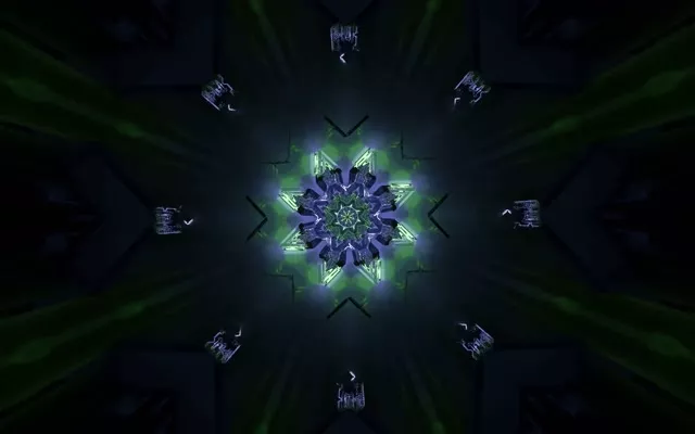 16:10 Macbook Neon Tunnel Kaleidoscope 60fps VJ Loop Screensaver