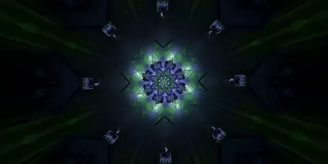 Neon Tunnel Kaleidoscope Vortex 2:1 Univisium 60fps Screensaver