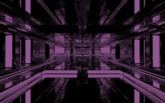 16:10 Macbook Neon Tunnel VJ Loop 60fps Screensaver Purple Geometric Vortex