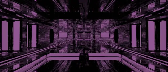 Neon Tunnel VJ Loop 21:9 Ultrawide 60fps Screensaver Purple Vortex