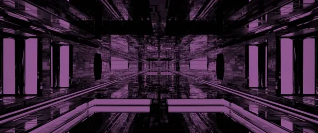 Neon Tunnel VJ Loop 2.39:1 Cinemascope 60fps Screensaver Pink Geometric Vortex
