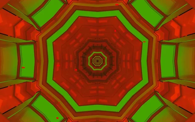 Neon Tunnel Octagonal Vortex 16:10 Macbook 60fps Screensaver VJ Loop