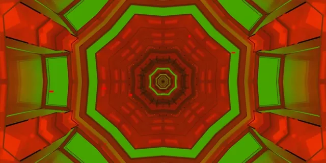 Neon Tunnel Octagon Vortex 2:1 Univisium 60fps VJ Loop Screensaver