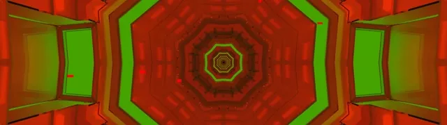 Neon Tunnel Octagon Vortex 32:9 Ultrawide 60fps VJ Loop Screensaver