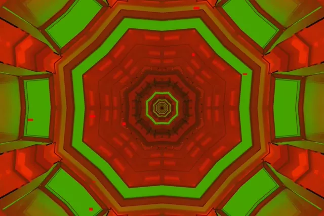 Neon Tunnel Octagonal Vortex VJ Loop 60fps 3:2 Screensaver
