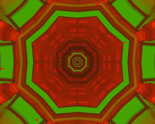 5:4 Industrial Neon Tunnel VJ Loop 60fps Screensaver Hexagon Vortex