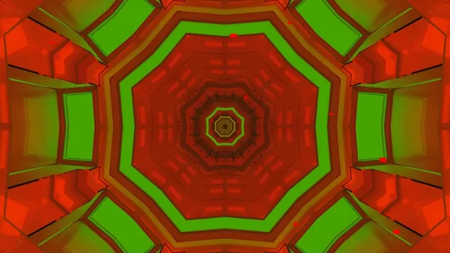Neon Tunnel Screensaver 4K UHD 60fps Red Green VJ Loop