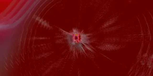 Neon Tunnel Pulsating Red Vortex VJ Loop 2:1 Univisium 60fps Screensaver