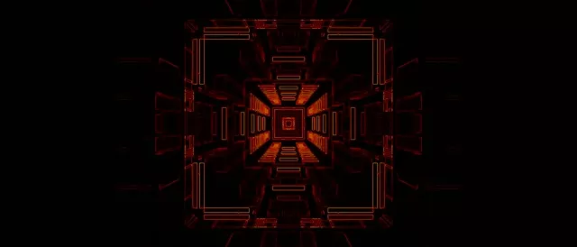 Red Neon Tunnel Vortex 21:9 Ultrawide 60fps Screensaver Loop