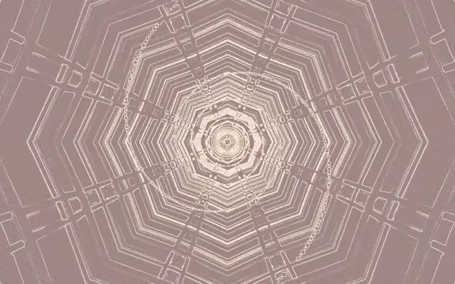 Neon Tunnel Octagon Vortex VJ Loop 16:10 MacBook 60fps Screensaver