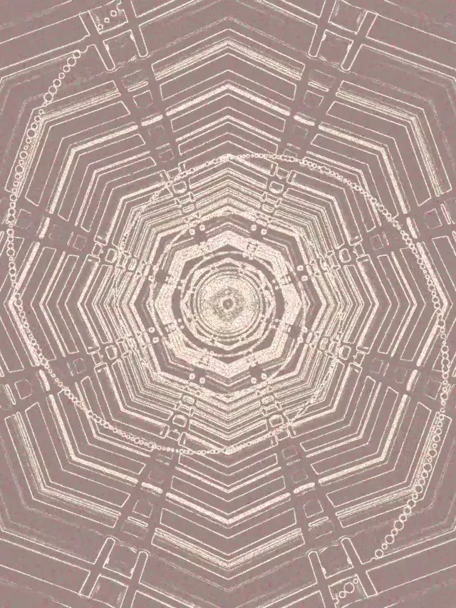 Neon Tunnel Geometric Octagon Vortex 3:4 iPad Portrait 60fps Screensaver Vj Loop