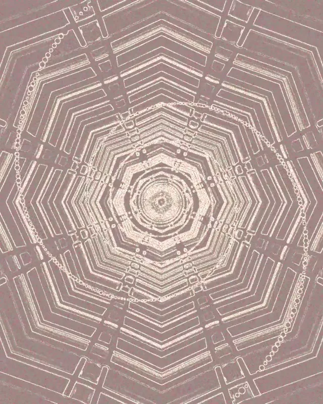 Neon Tunnel Octagon Grid Vortex VJ Loop 4:5 Instagram 60fps Screensaver