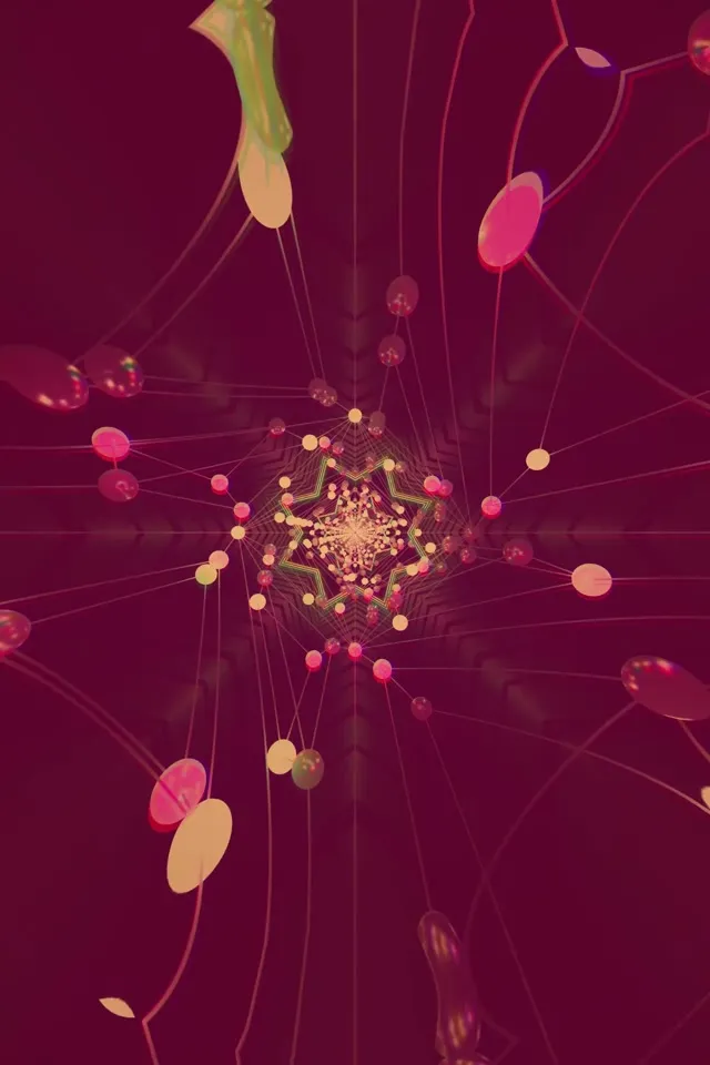 Неоновий тунель зіркавий калейдоскоп VJ Loop 2:3 фото портрет 60fps заставка