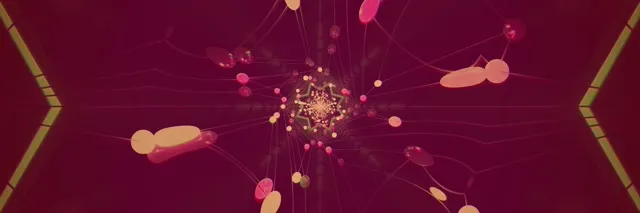 Neon Tunnel Star Kaleidoscope VJ Loop 3:1 Triple Wide 60fps Screensaver