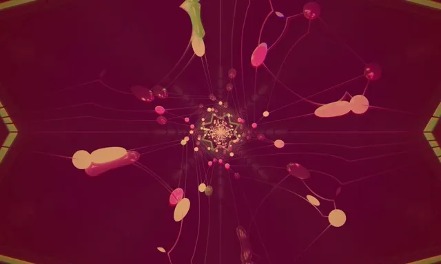 Vj loop Neon Tunel Zvezda Kaleidoskop 5:3 široko 60fps čuvar ekrana