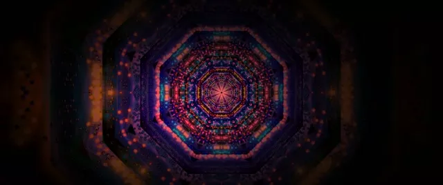 Neon Tunnel Spiraling Vortex VJ Loop 60fps Screensaver 2.39:1