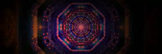 3:1 Triple Wide Neon Tunnel Vortex 60fps Screensaver Loop