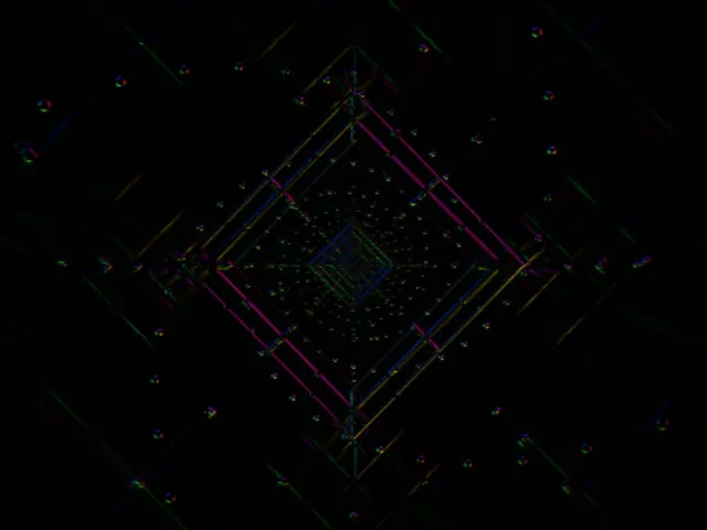 4:3 Classic 60fps Neon Tunnel Vj Loop Spiraling Diamond Vortex Screensaver