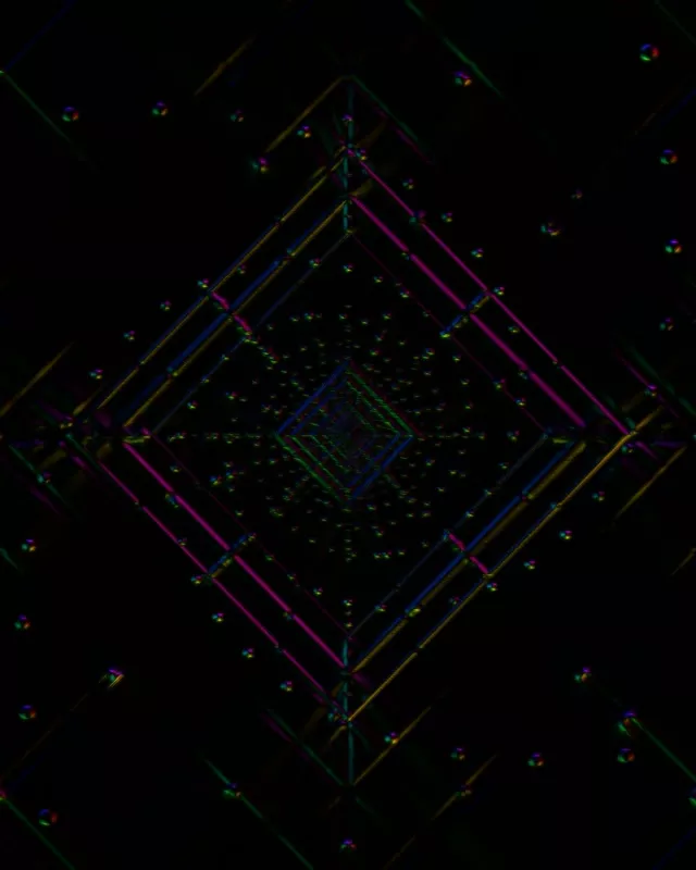 Neon Tunnel Diamond Vortex VJ Loop 4:5 Instagram 60fps Screensaver