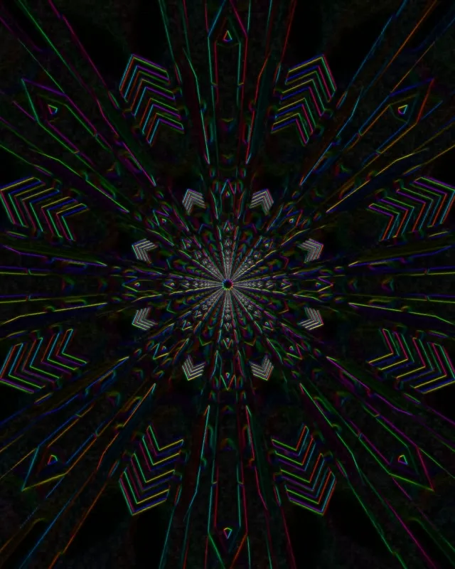 Neon Tunnel Kaleidoscope Vortex 4:5 Instagram 60fps Screensaver